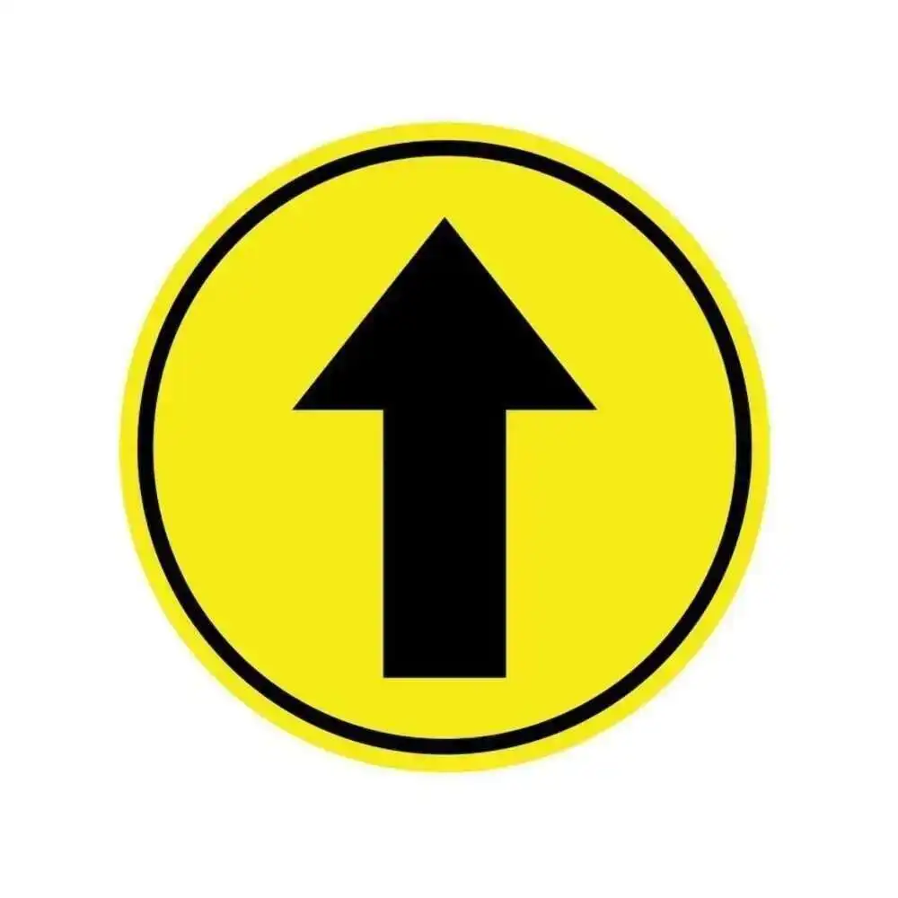 

5pcs/set 12” Pre-printed Floor Decal Directional Arrow Symbol Non-slip Surface - Circle