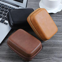 Portable USB Data Cable Organizer Leather Earphone Storage Bag Headphone for Case Cover Protector Mini Zipper Hard Pouch