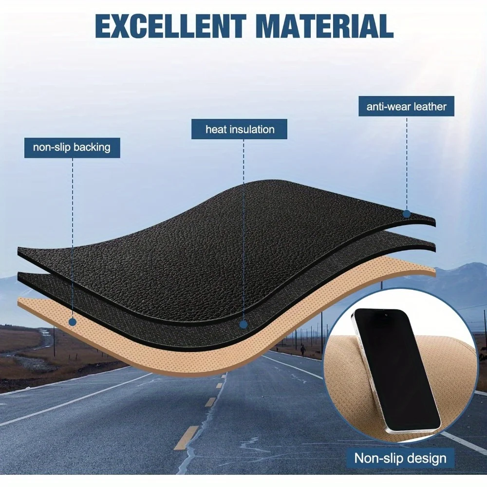 سجادة غطاء لوحة القيادة PU متوافقة مع 2008-2013 إنفينيتي G25/G35/G37;2014-2015 إنفينيتي Q40/Q60.