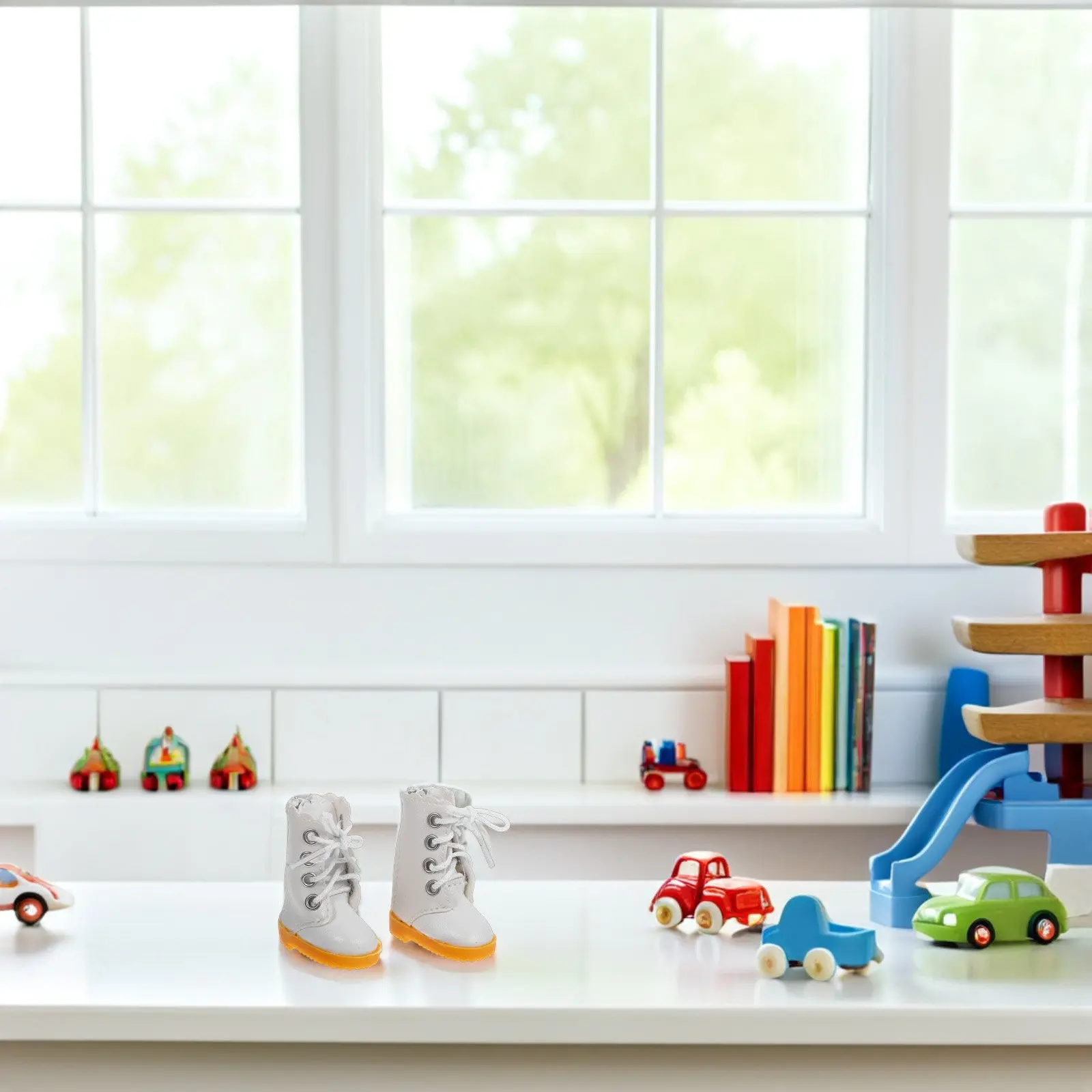 

Высокие сапоги для девочек 30 см, сшитые из разных частей, милые туфли-принцессы для игр и вечеринок, мини-зимние аксессуары, мини-рождественские сапоги