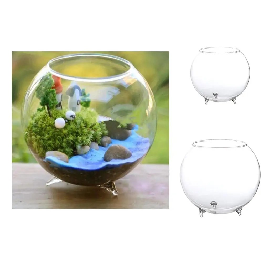 Handmade Glass Flower Vase Hydroponic Air Plants Pot Bottle for Modern Living Room Centerpiece Decor
