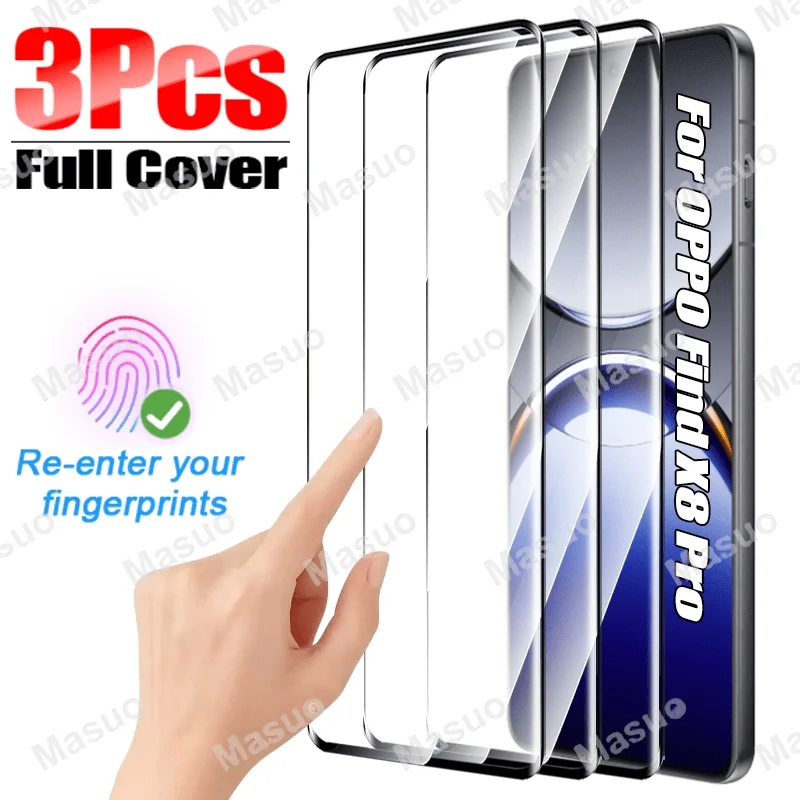 

3pcs Tempered Glass Screen Protector for OPPO Find X9 Pro - 99.9% HD Transparency Zero Distortion HD Clear Easy Installation