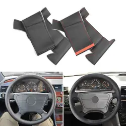 Microfiber Leather Car styling Interior Steering Wheel Cover Trim For Mercedes Benz C CL E S Class W140 C140 W202 W210 W124