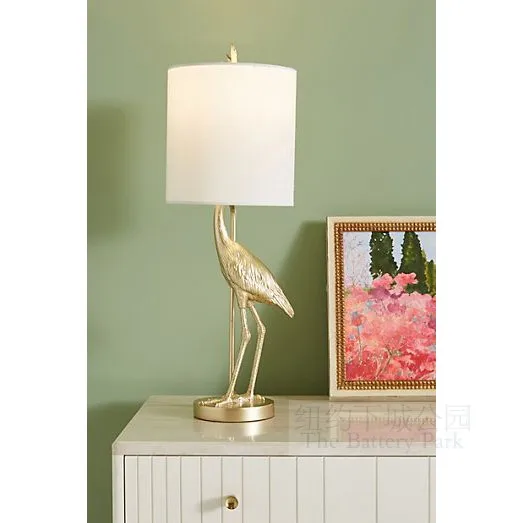 

New York Downtown Park Imports Shy Flamingos with Luxury Decoration Table Lamps, Living Room, Entrance Bedroom