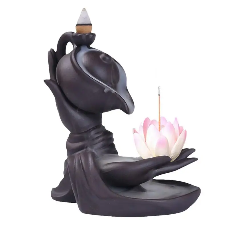 Buddha Hand Incense Burner Incense Charcoal Burner Aromatherapy Ornament For Garden Sculpture Decoration Incense Holder