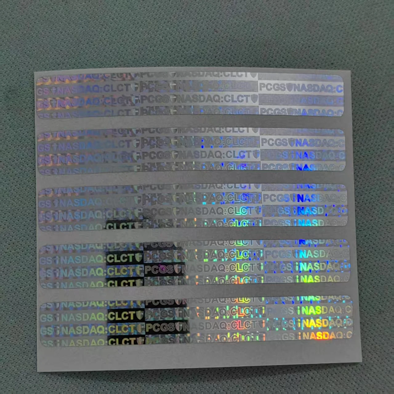 100 Piece New High Graded Hologram Collectibles coin Holder PCGS Grading Coin Rating Coins Reflective Stickers