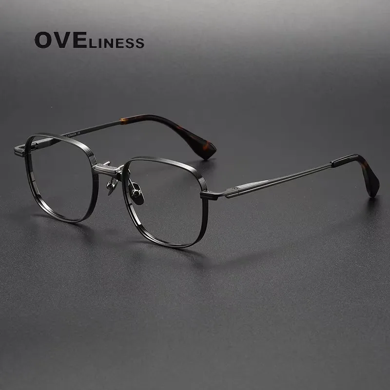 

2026 Pure Titanium Glasses Frame for Men women Square Eyewear Fashion Eyeglasses Frames men spectacles