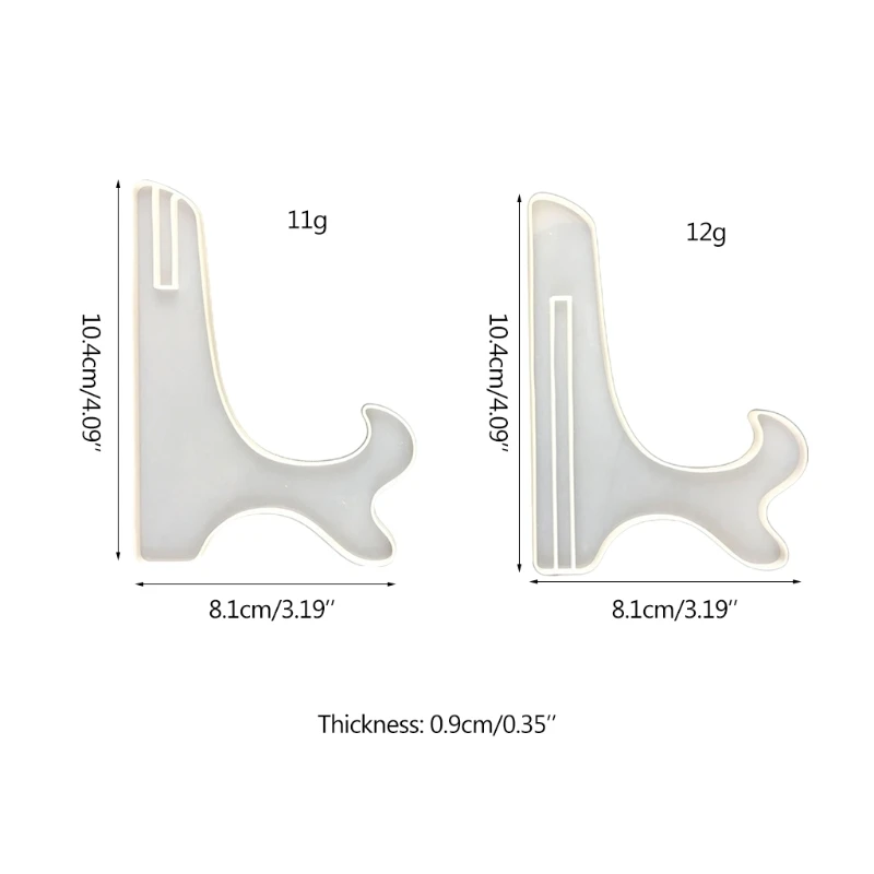 Stampo in silicone per portapiatti da pranzo con staffa per display da tavolo piccola in resina epossidica