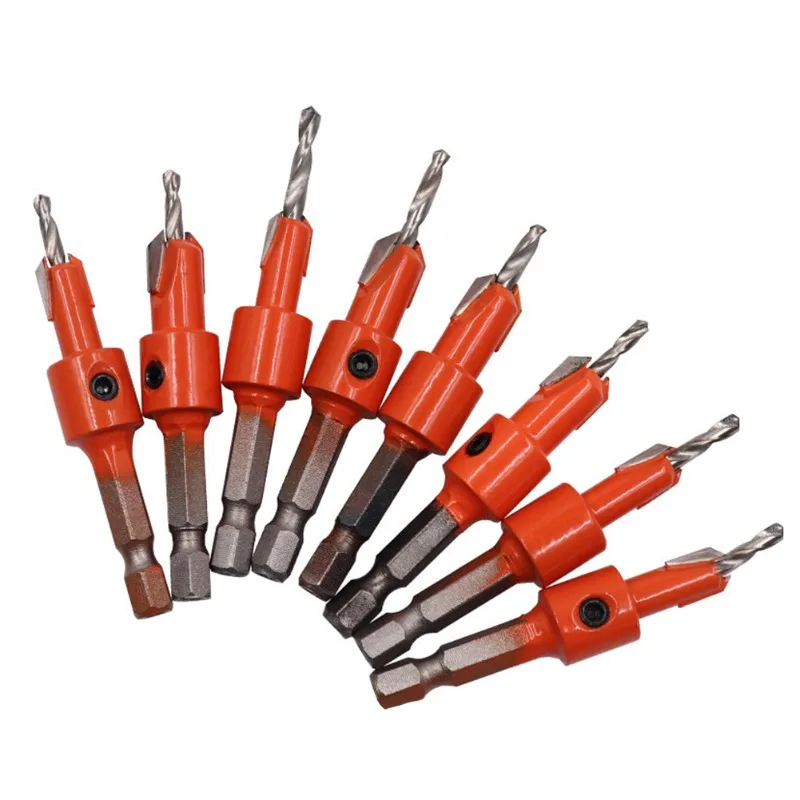 

1pc 1/4" Hex Shank HCS Woodworking Countersink Drill Bit Router Bit Screw Extractor Remon Demolition For Wood Milling Cutter