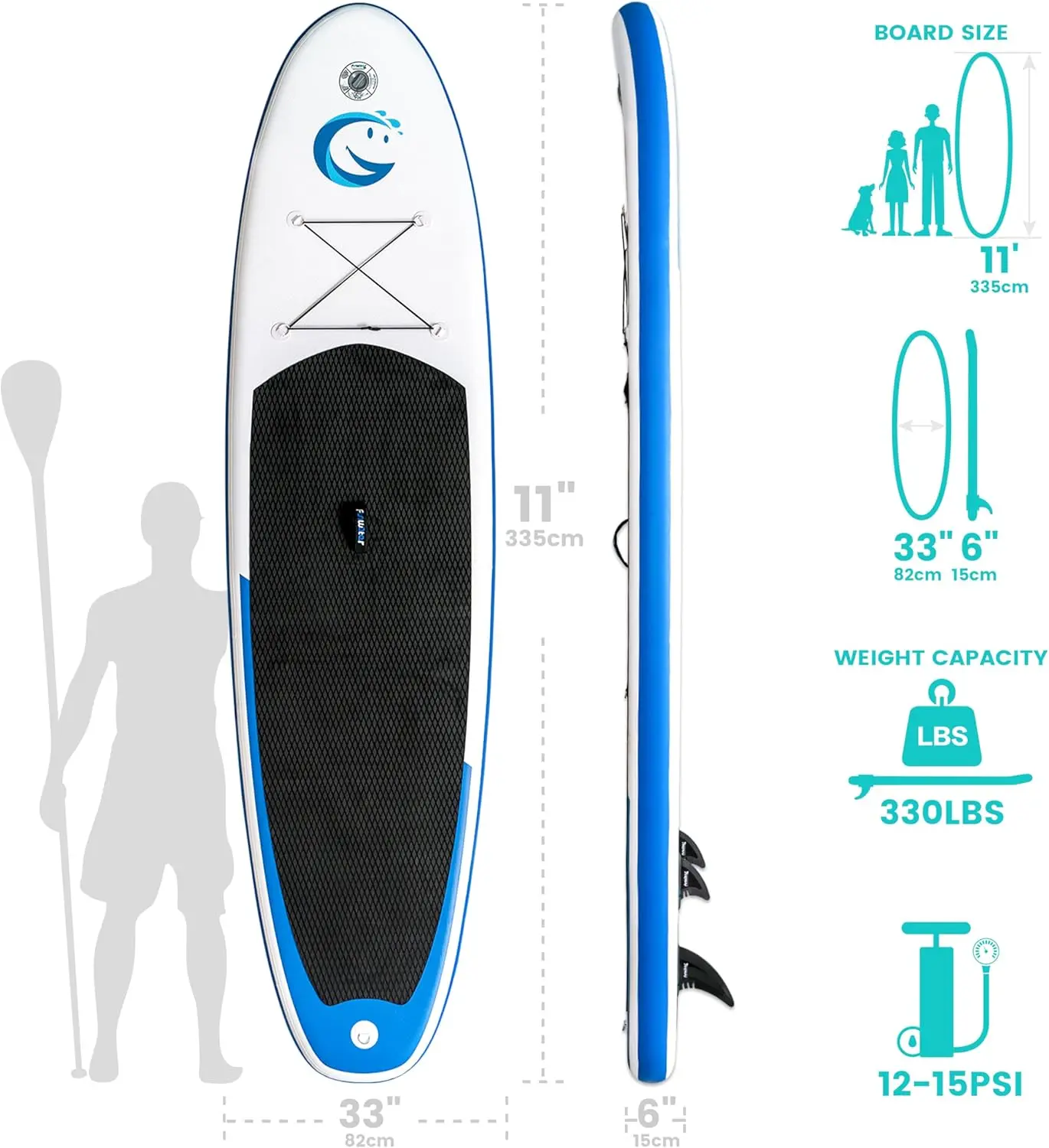 Stand Up Paddle Board Ultra-Light Inflatable Paddleboard with SUP Accessories for Adults & Youth of All Skill Levels