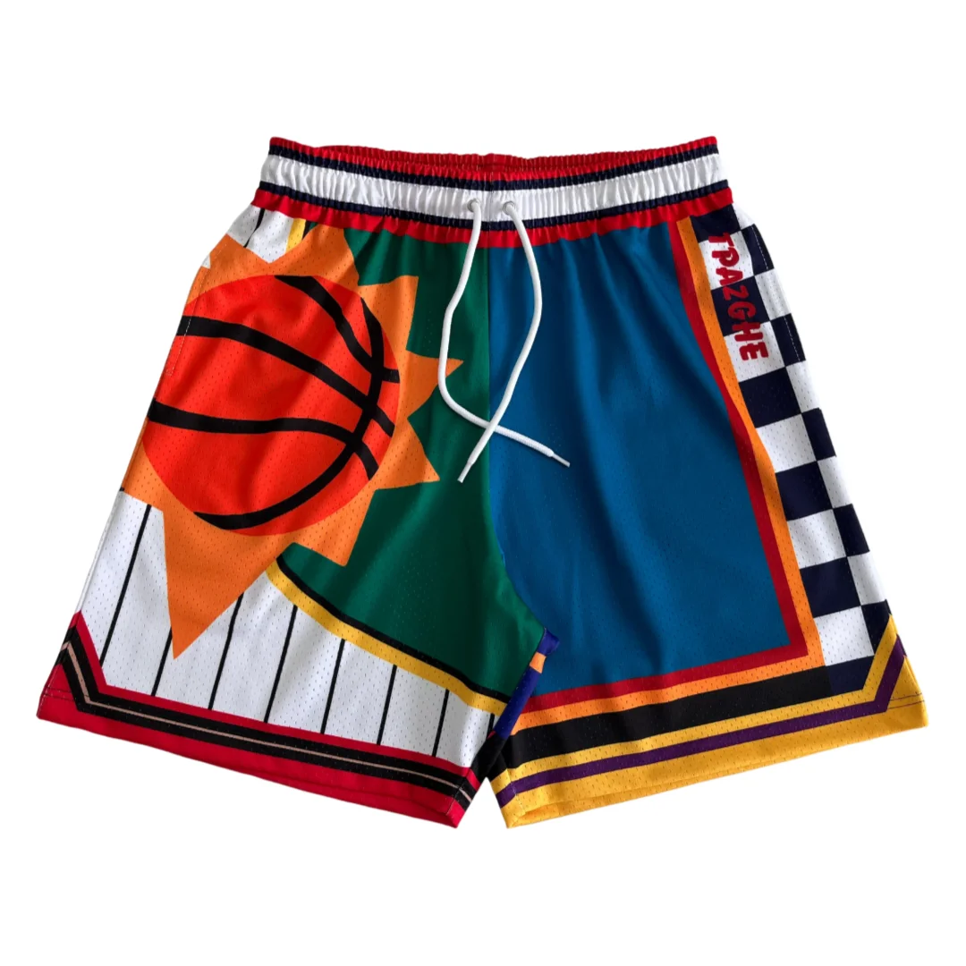 

High Quality Men's Vintage Basketball Athleisure Shorts with Pocket Summer Quick-dry Soft Lightweight Swim Shorts Moto Shorts