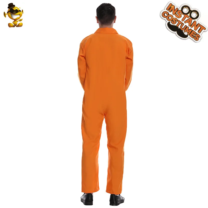 American Prisoner Cosplay Costume Woman Tops Pants Man Jumpsuit Adult Orange Prison Uniform Cosplay Halloween Costume