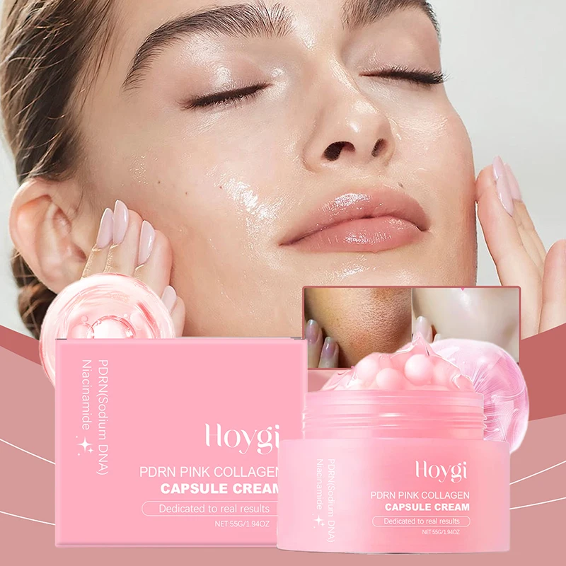 

55g Collagen Capsule Cream Jelly Cream Niacinamide Moisturizing Tightening Soothing Anti-Aging Firmness Hydration Face Skin Care