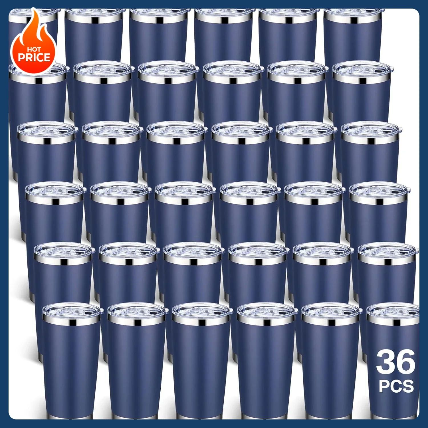 

[Новое поступление! ]36 упаковок стакана из нержавеющей стали с крышкой, вакуумная двойная стенка, изолированная дорожная кофейная кружка, стакан с порошковым покрытием