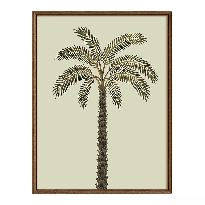 

Palm tree high-end French retro living room decoration painting Nanyang medieval American restaurant entrance cabinet hanging