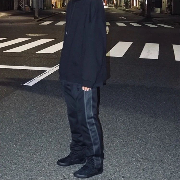 

Bla Soul Velvet Autumn Winter Sports Pants Casual Loose Men's Embroidery Japanese Sle Straight Leg Long Trousers