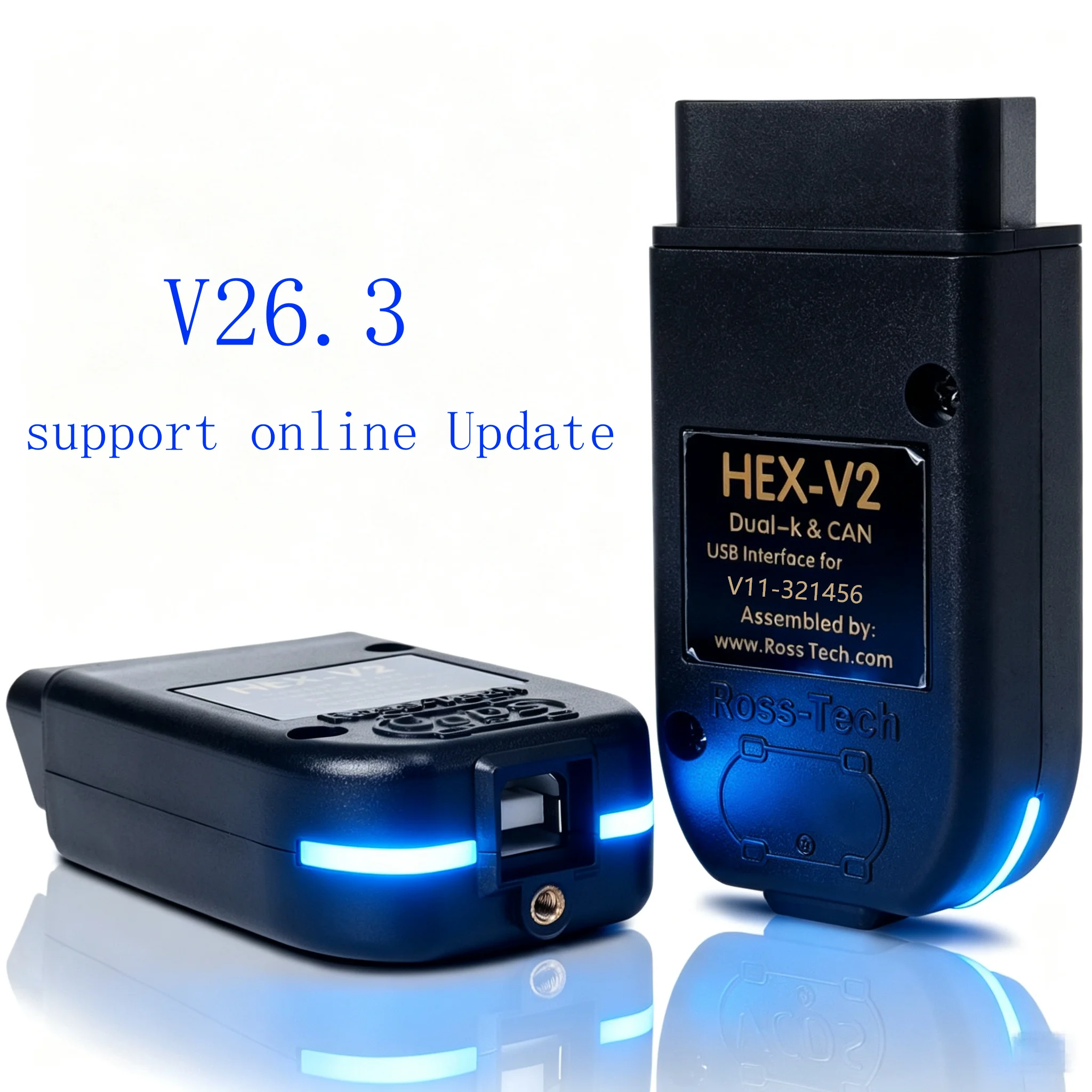 Real HEX-V2 STM32F429 ARM VAGCOM Online-upgraded V26.3 Multilingual Unlimited Vins For VW/AUDI/Skoda/Seat Diagnostic Cable