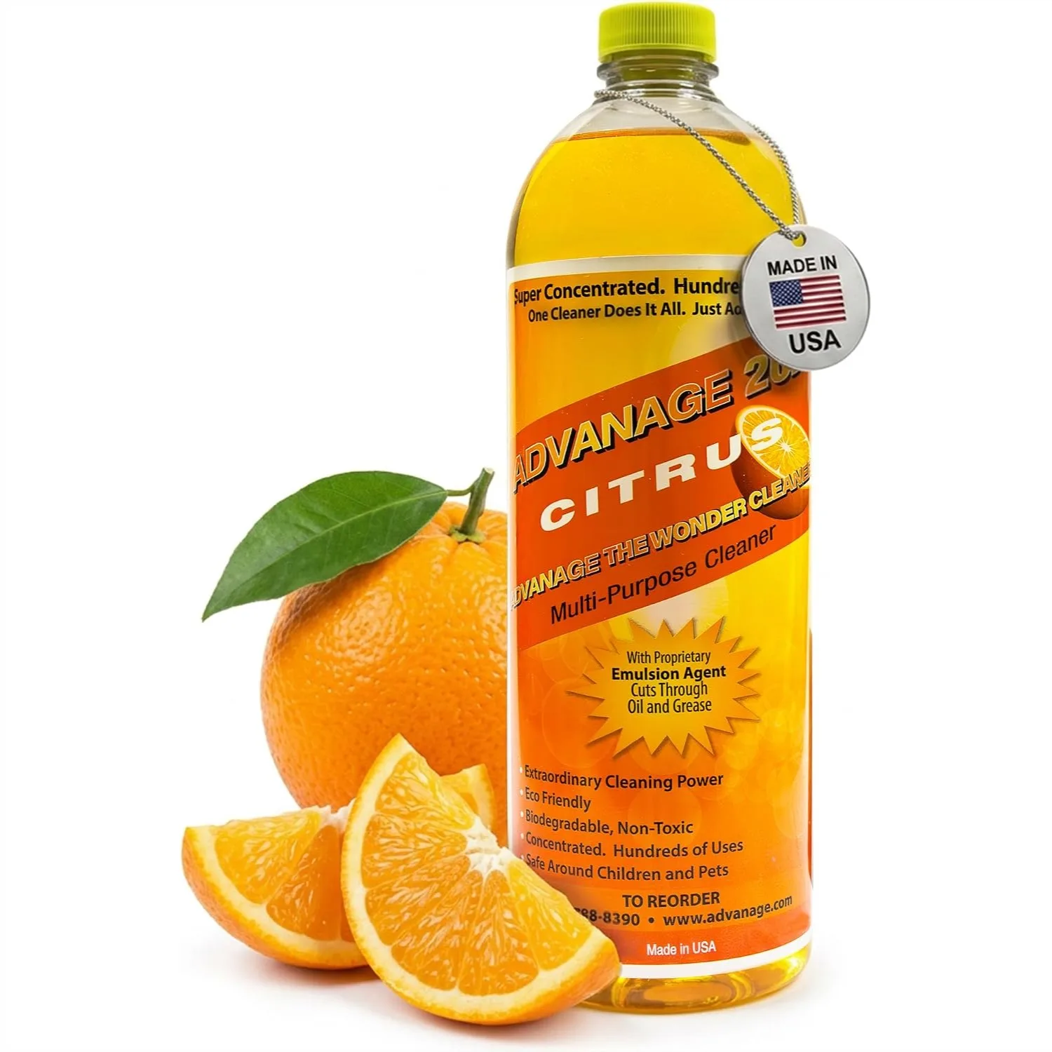 20X All Purpose Cleaner Concentrate 32oz Citrus Multi-Surface Cleaner for Kitchen Bathroom Floor with Degreaser