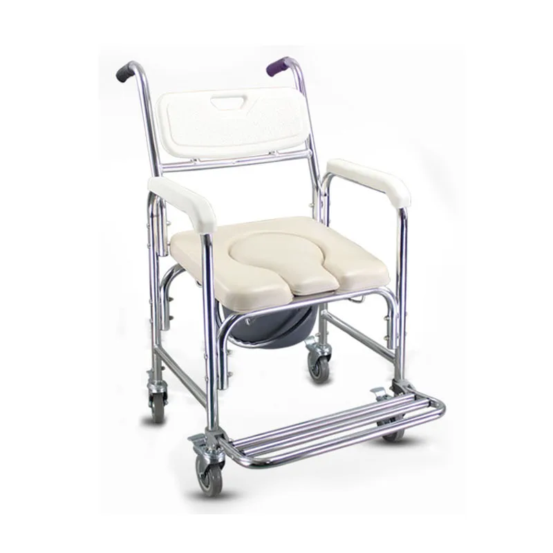 

Aluminum Potty Chair with Wheels Toilet Chair for the Elderly with Wheels Toilet Stool Mobile Toilet for the Disabled