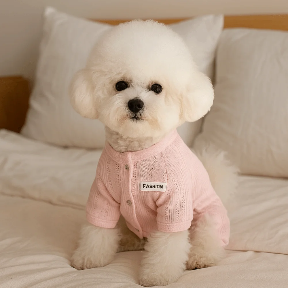 Ropa envolvente para perros de Color sólido, ropa para el vientre, sección suave y delgada, ropa de aire acondicionado para mascotas, cómoda y transpirable