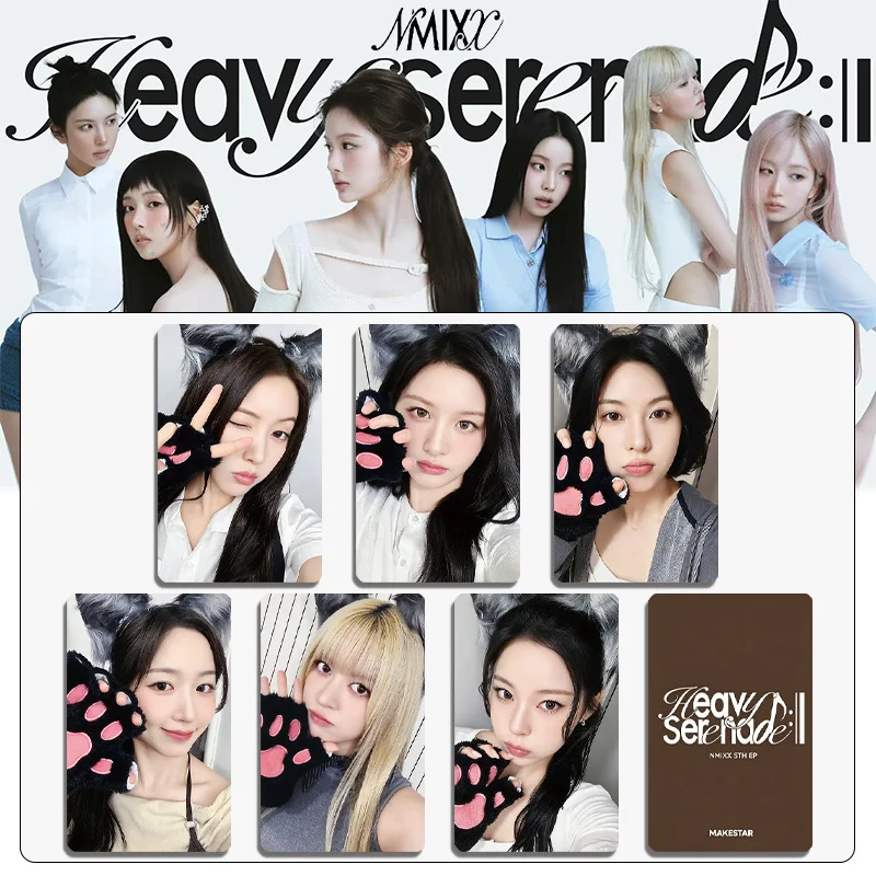 6pcs NEW KPOP mini 5th album Heavy Serenade,NMIXX,Lomo card