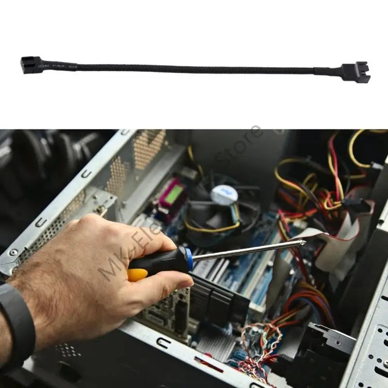 R2LF Premium 26 4-Pin-PWMs-Verlängerungskabel für Computergehäuselüfter mit flexibler Länge und sicherer Verbindung