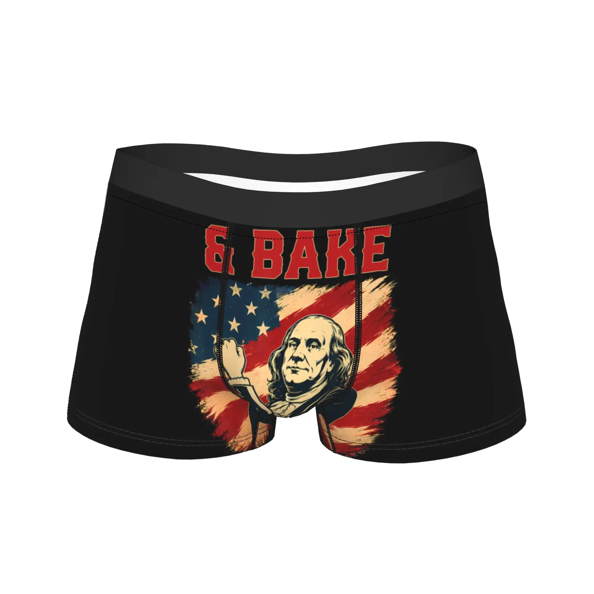 Funny Shake And Bake 4th of July  Underwear  Custom Boxershorts Trenky Men Underpants Sexy Soft Boxer Brief Gift