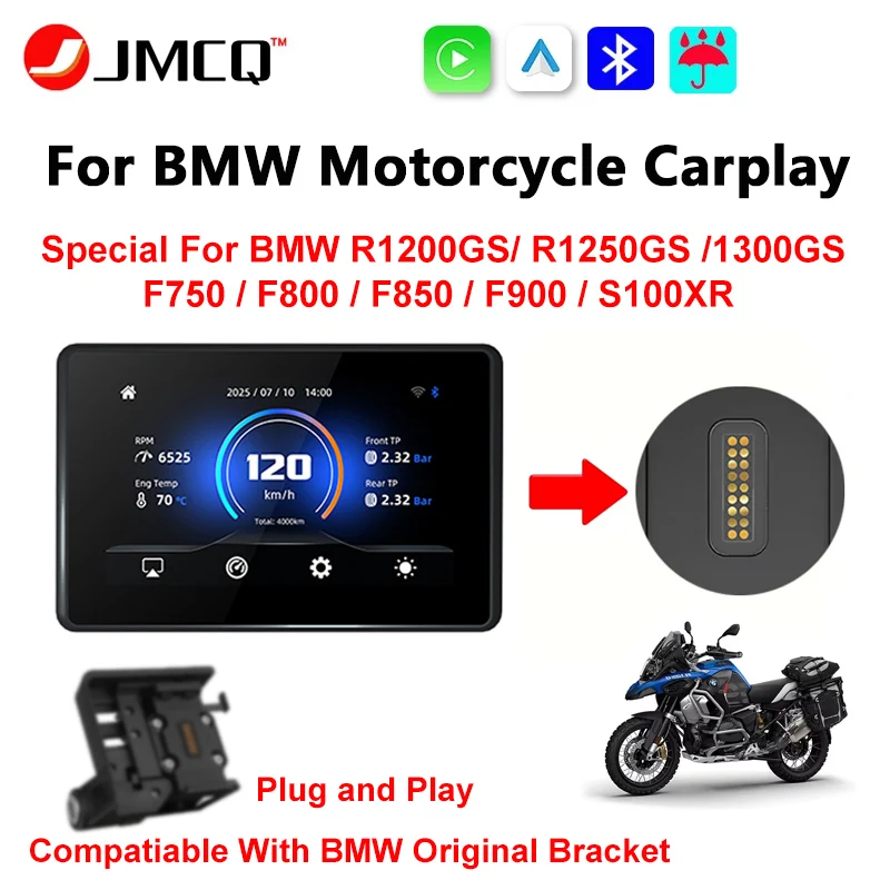 Für BMW Motorrad GPS-Navigation Kabelloses CarPlay Android Auto Moto Monitor Für BMW R1200GS R1250GS F800 F900 S1000XR