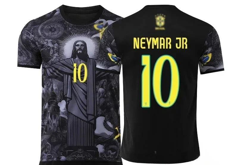 Camiseta deportiva con estampado 3D de Jesús para hombre, camiseta transpirable de secado rápido, Jersey de cómic, Top de manga corta para padres e hijos, versión brasileña