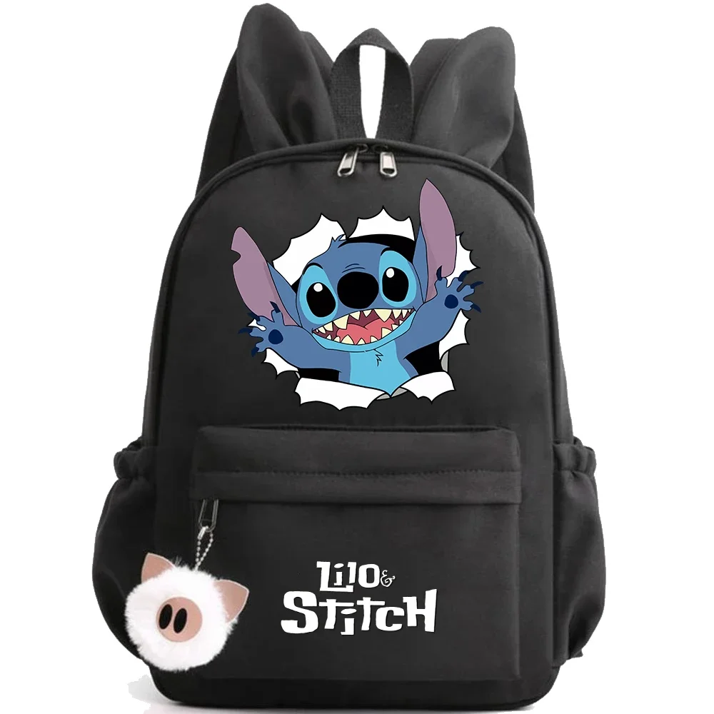 MINISO Disney Lilo Stitch Backpack for Girl Boy Student Pen Case Children Children\'s Gifts Kawaii Cartoon School Bag Mochila