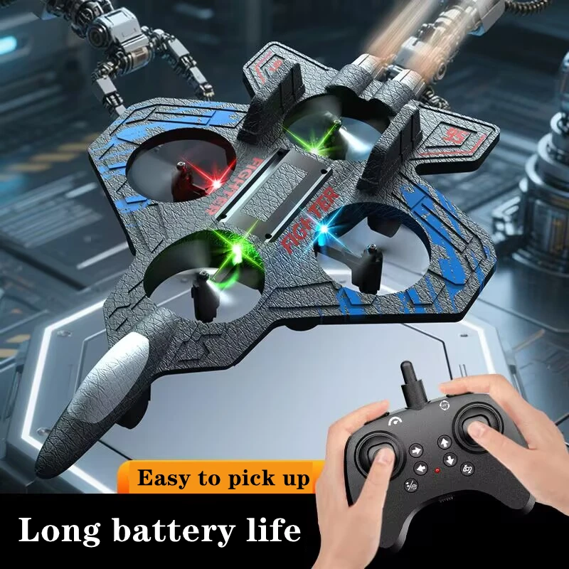 

1-3 Batteries RC Plane 2.4G Remote Control Aircraft Gravity Sensing Helicopter Glider with Light EPP Fighters for Boys Children