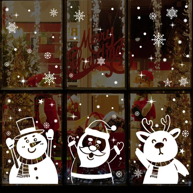 1Set Babbo Natale Pupazzo di neve Alce Adesivi per finestre Fiocco di neve Adesivo da parete elettrostatico 2024 Decorazione natalizia per la casa Capodanno 15 1Set Babbo Natale Pupazzo di neve Alce Adesivi per finestre Fiocco di neve Adesivo da parete elettrostatico 2024 Decorazione natalizia per la casa Capodanno 15