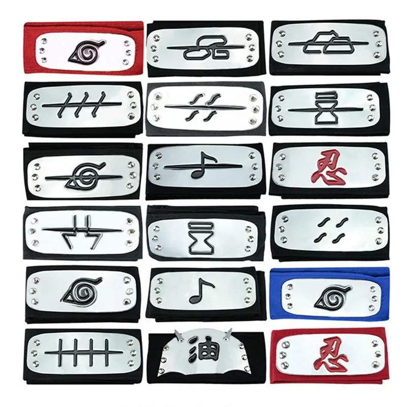 Anime-Kostüm Kakashi Stirnband Orochimaru Jiraiya Yakushi Kabuto Stirnriemen Figuren Jungen Cosplay Requisiten Party