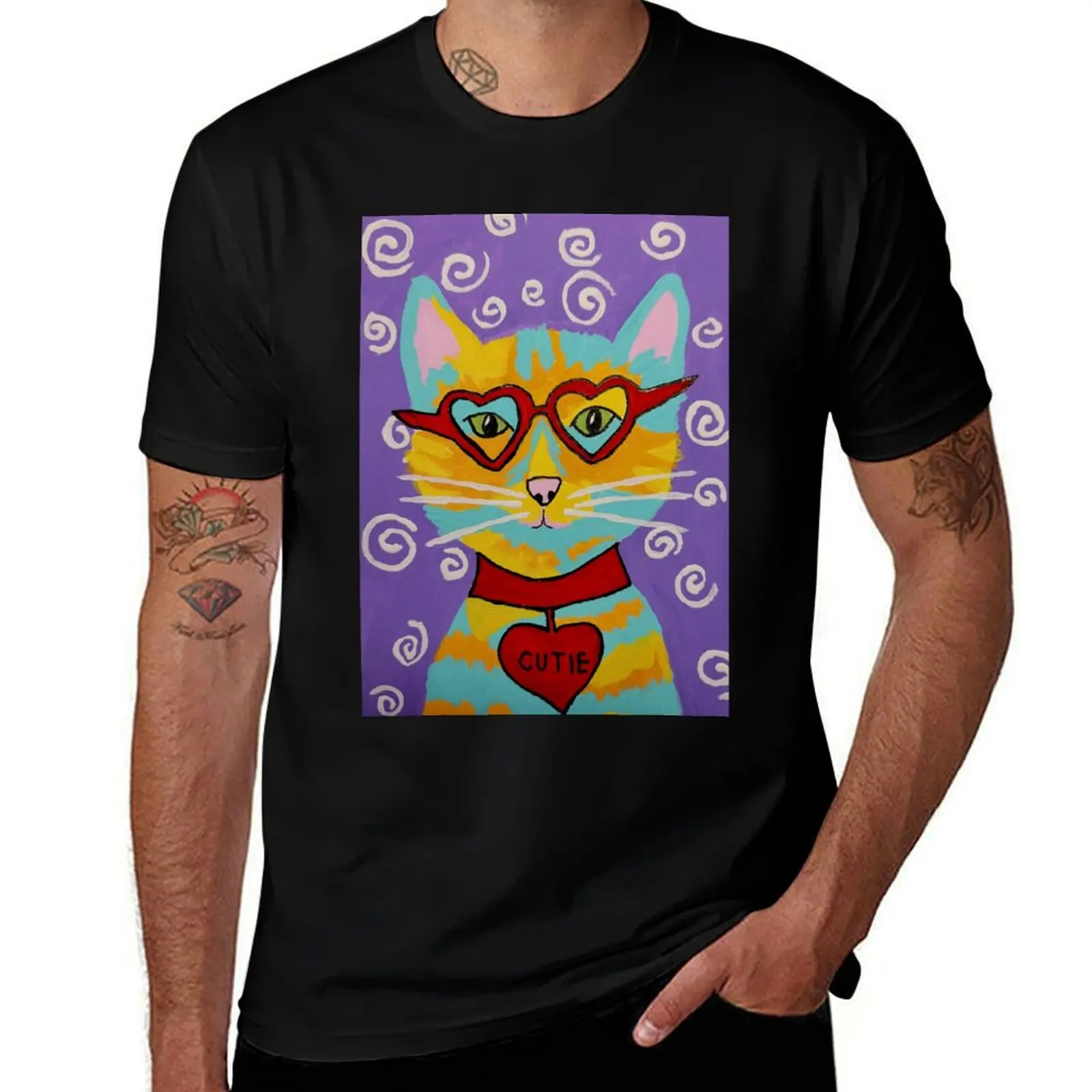

Valentine Cat: Cutie T-Shirt printed t shirts for man graphic t shirts for man t shirts for man pack cotton T-Shirt