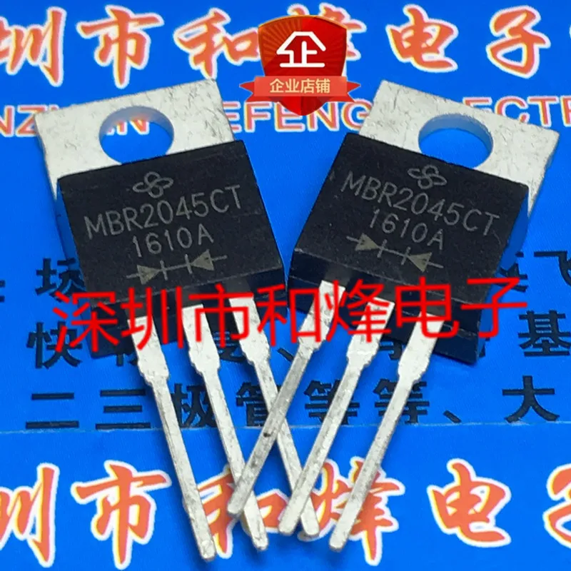 5PCS-10PCS MBR2045CT  TO-220 20A 45V   New And Original On Stock