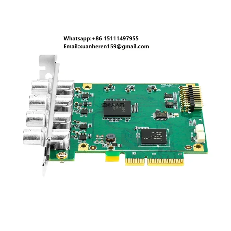 4 Channel PCIe 4U 3G SDI SDK Support Webcasting  Live Streaming Video 4 SDI Capture Card