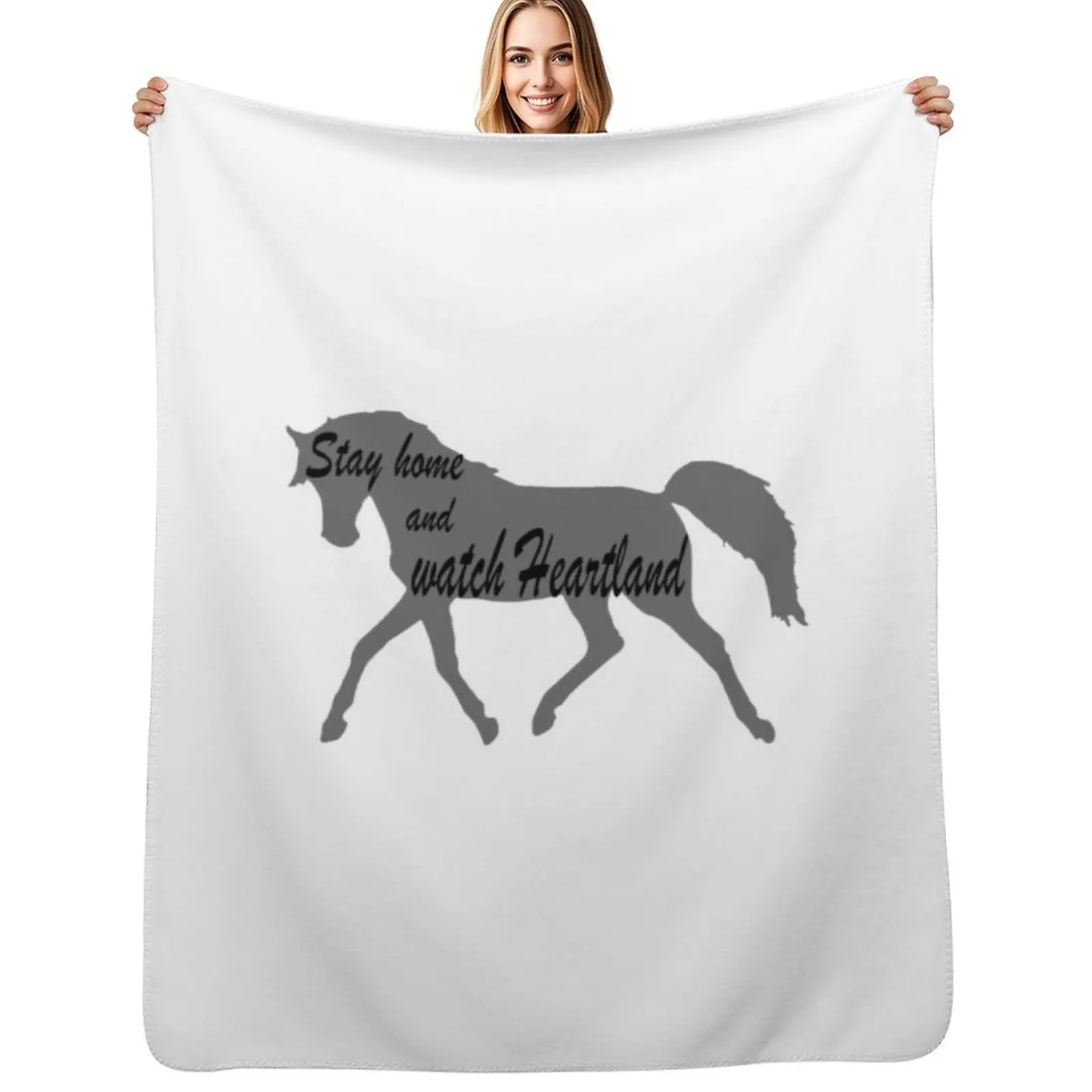 

Stay home and watch Heartland Throw Blanket Cozy Napping Blanket Gift for Mom Dad