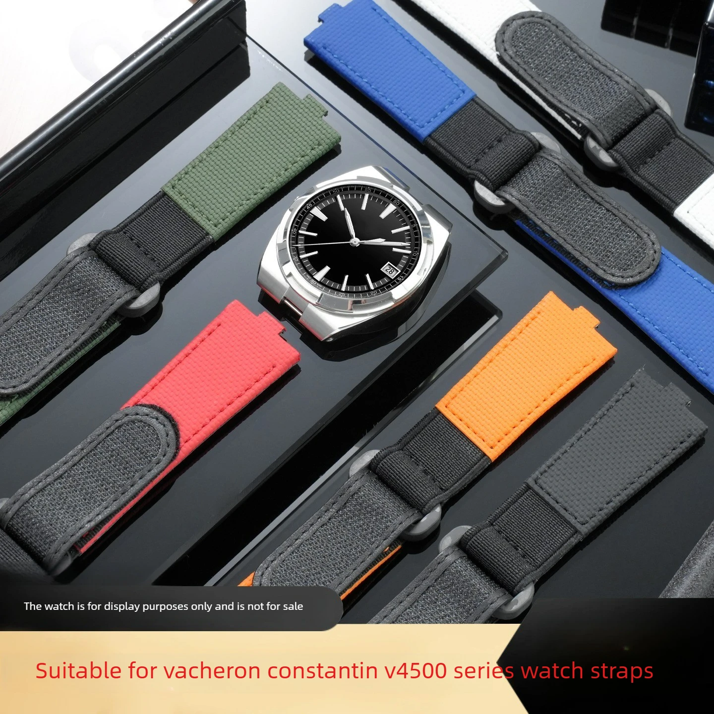 7Mm Convex Fluororubber Quick-release Strap, Suitable for Vacheron Constantin Vertical and Horizontal 4300V 4500V 5500V