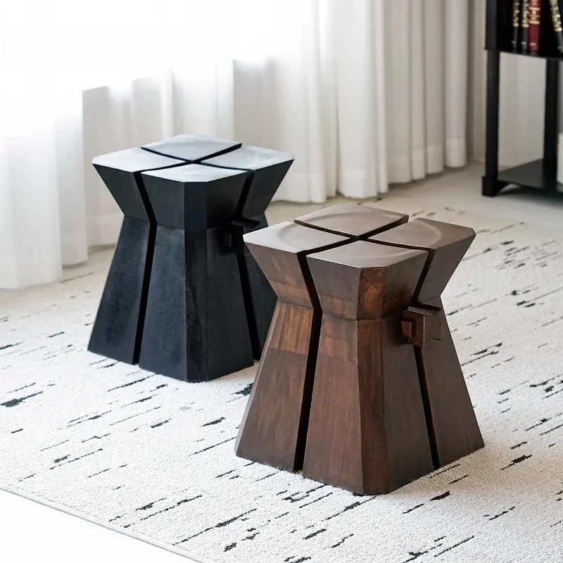 

Low stool New Chinese living room shoe changing stool, creative small stool