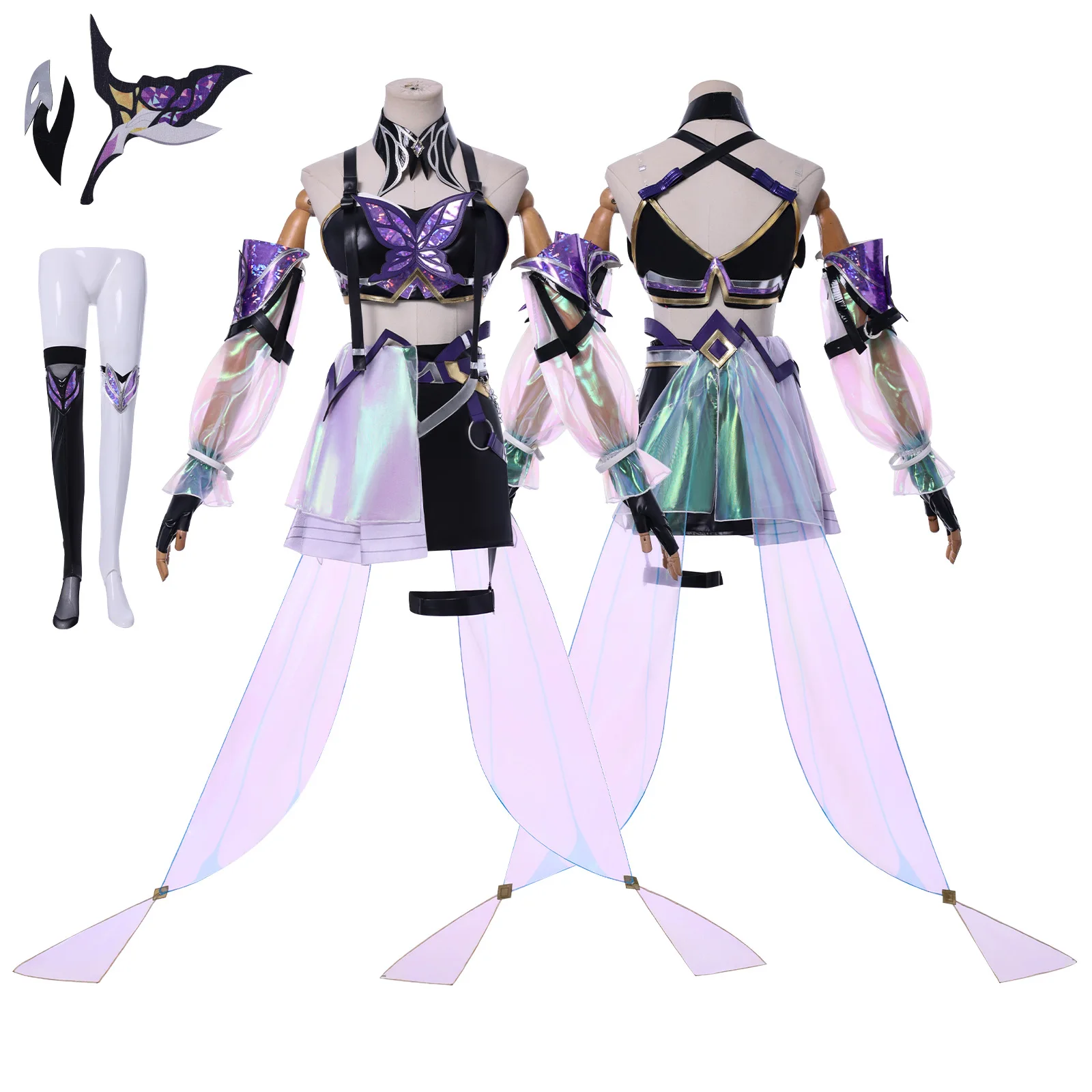 Honor of Kings Ake Butterfly Dance Dream Skin Cosplay Costume Anime Game Character Outfit — Halloween Cosplay