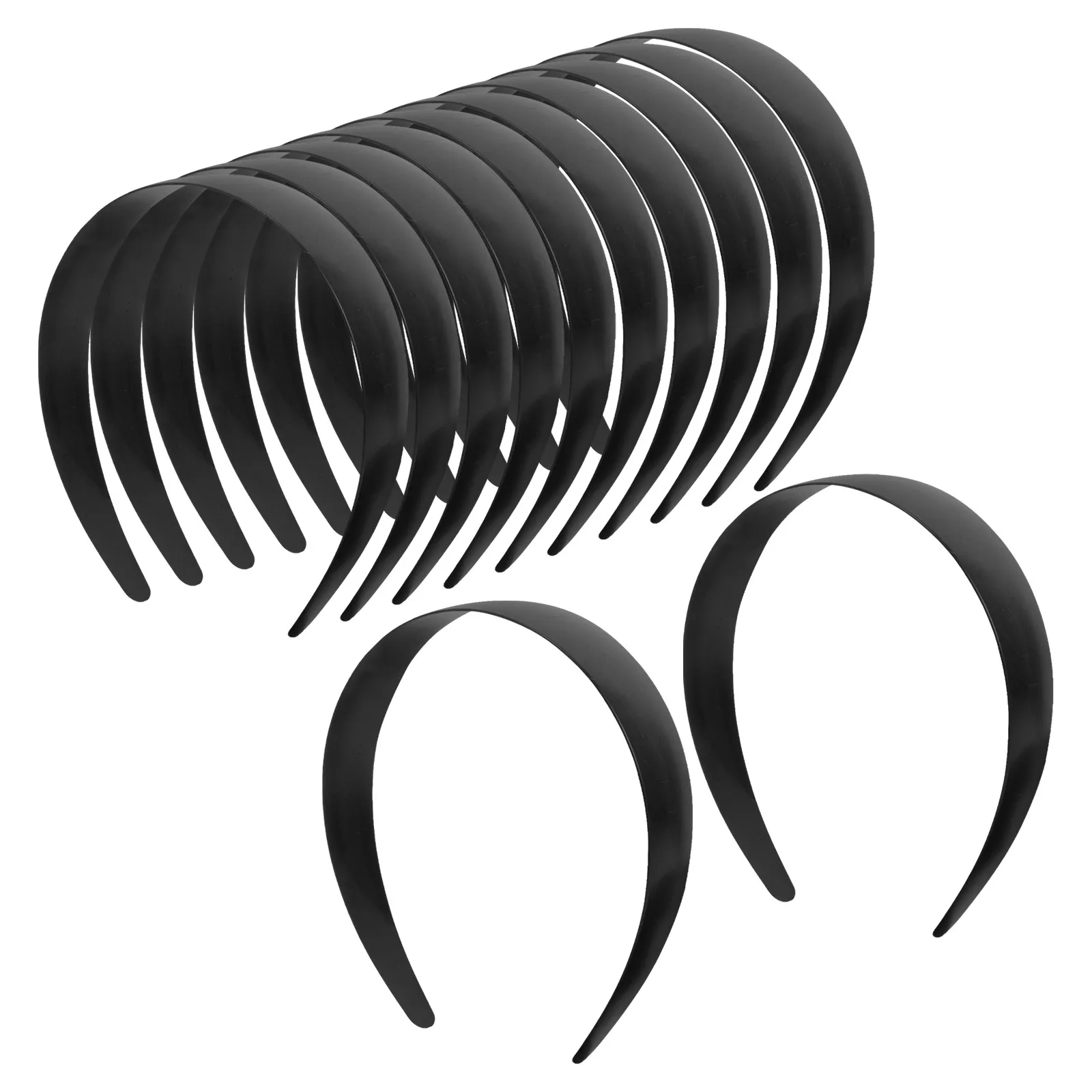 12Pcs Blank Hairband Classic Color No Teeth Headbands DIY Hair Hoop Material Headband Making Supply Women Hair Accessories