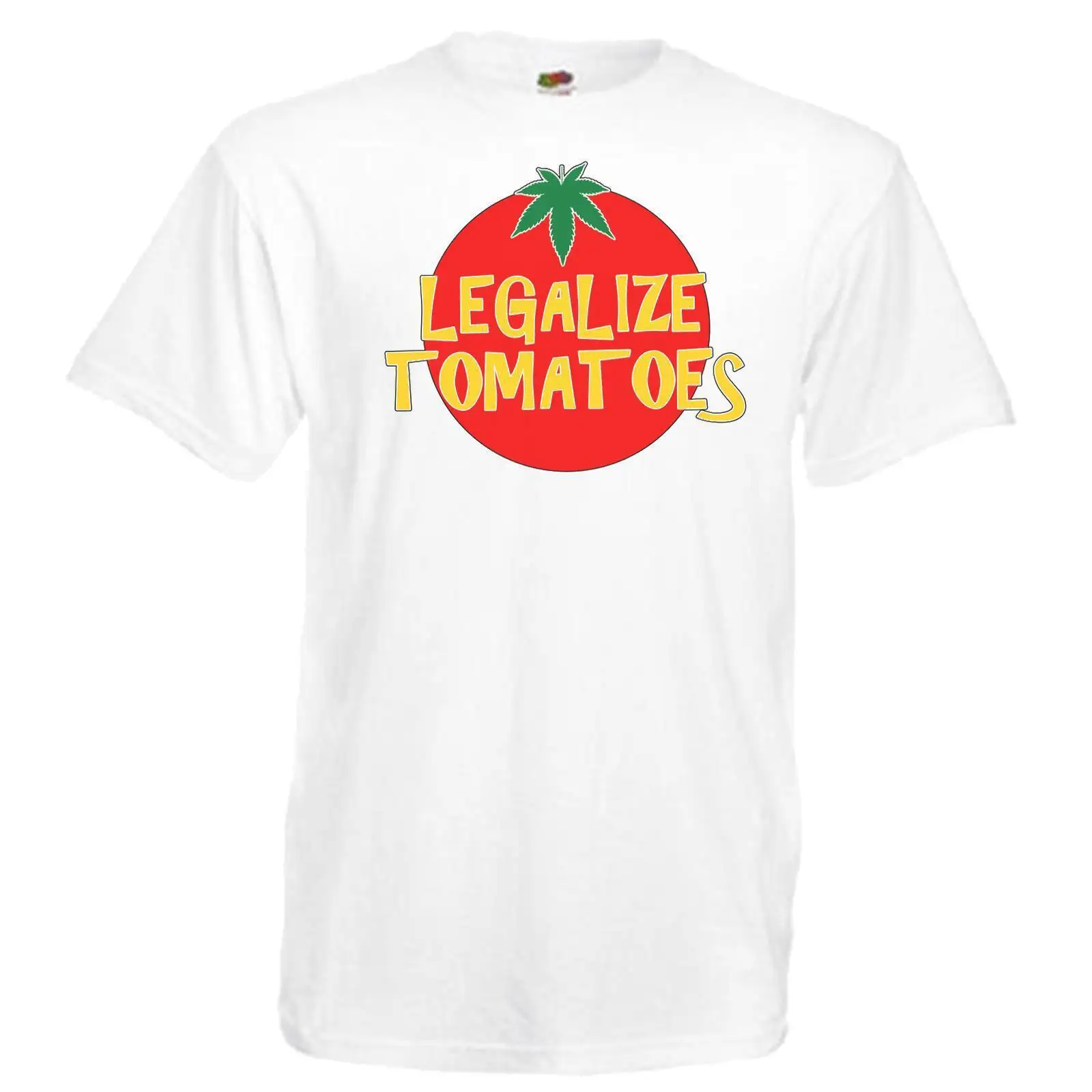 Unisex White Legalise Tomatoes Festival Legalize 420 Weed T-Shirt