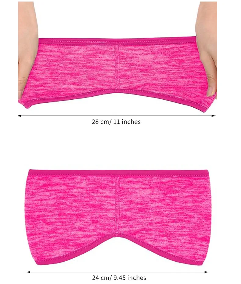 Couvre-oreilles de sueur de cheveux de sport de plein air, bandeau de sauna de course, cache-oreilles d'hiver, bandeau anti-transpiration de yoga, cache-oreilles souriants, femmes, filles, hommes