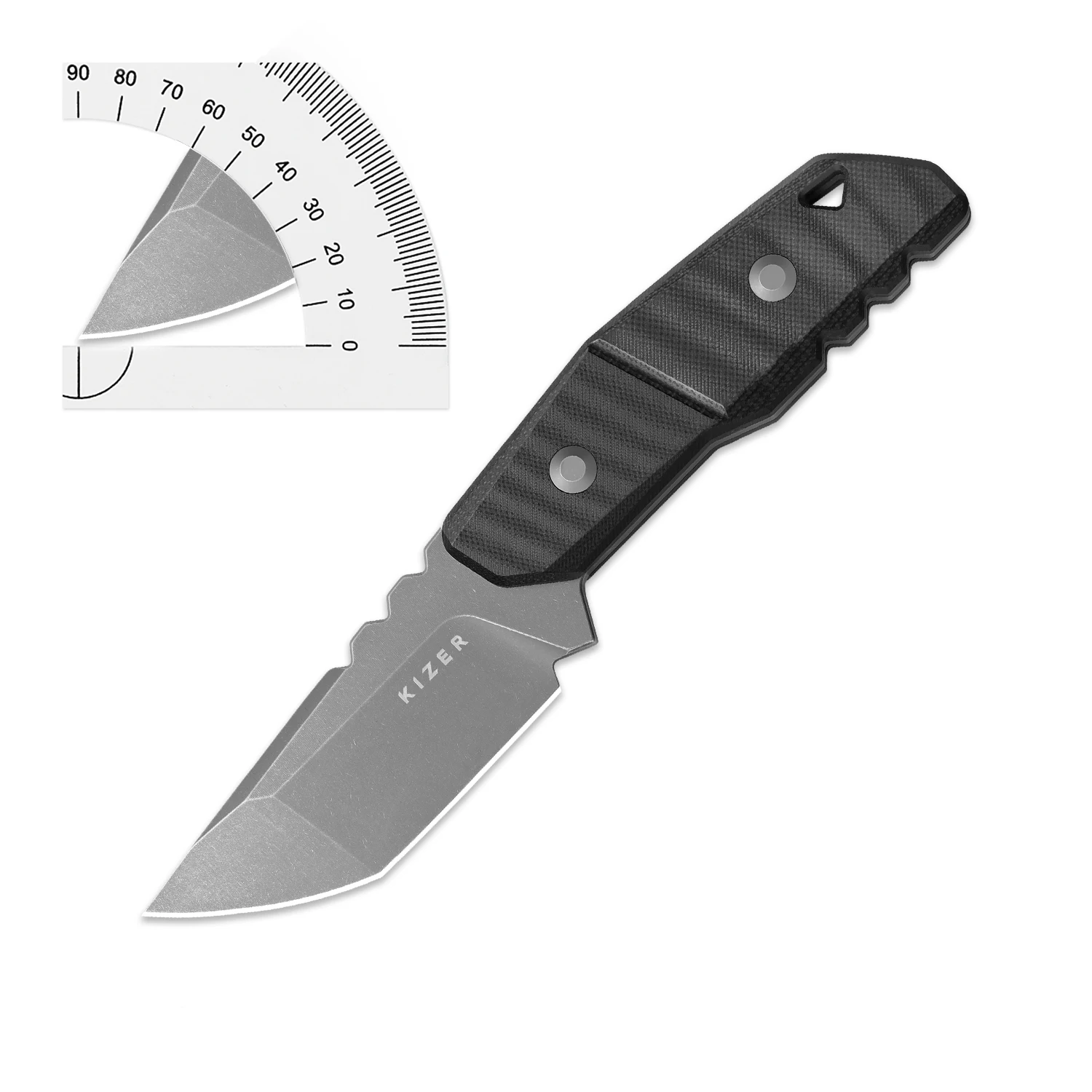 Kizer شفرة مثبتة سكين 1086A1/A2 كوارتز 2025 جديد G10 مقبض AEB-L شفرة فولاذية سكين ثابت للصيد