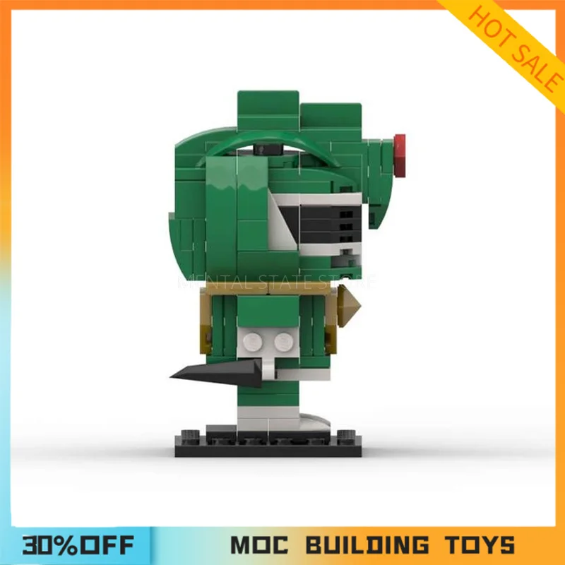 129PCS Customized MOC Green Ranger Film Characters Building Blocks Technology Bricks Creative Assembly Toys Holiday Gifts