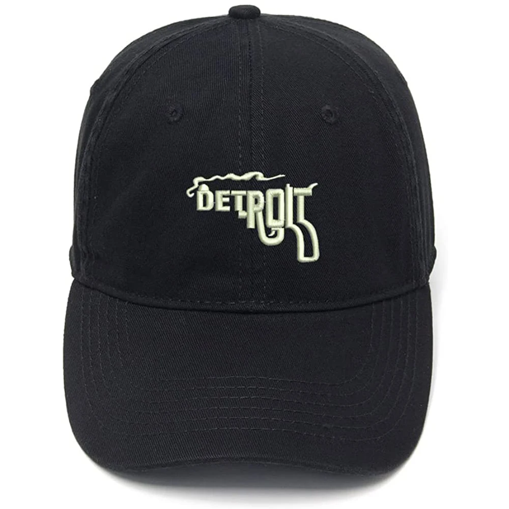 Lyprerazy Men's Baseball Cap Detroit City Embroidery Hat Cotton Embroidered Casual Baseball Caps