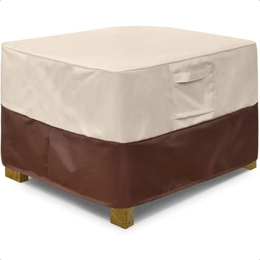

Square Patio Ottoman Cover Waterproof Outdoor Ottoman Cover with Padded Handles Patio Side Table Cover Heavy Duty Outdoor Furni