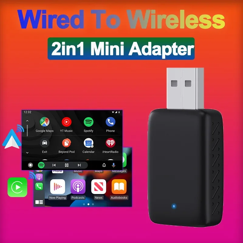 

Wireless CarPlay Android Auto Adapter Smart Plug&Play WiFi Fast Connect Universal For Toyota NISSAN Kia VW SUBARU MAZDA Bmw Benz