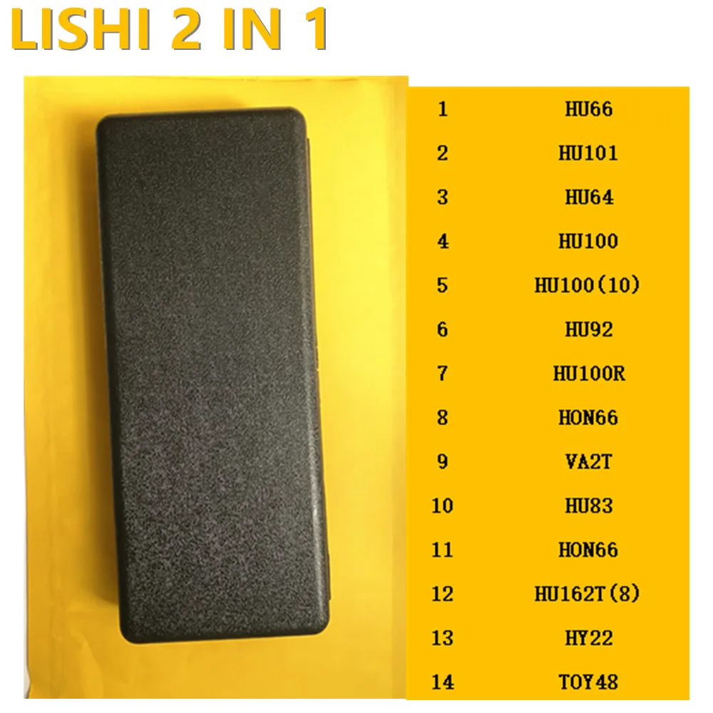 LISHI ЛУЧШИЙ ПРОДАВЕЦ Инструмент Lishi 2 в 1 HU66 HU92 HU64 HU83 VA2T HON66 HU100 HU100 (10) HU100R HU101 HU162T(8) SIP22 HY22 TOY48