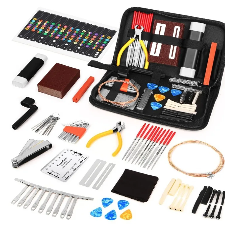 

New 79-piece Guitar Repair and Maintenance Tool Set for Polishing and Measuring